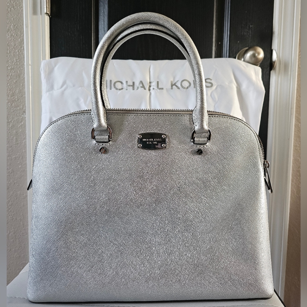 Silver Michael Kors Satchel